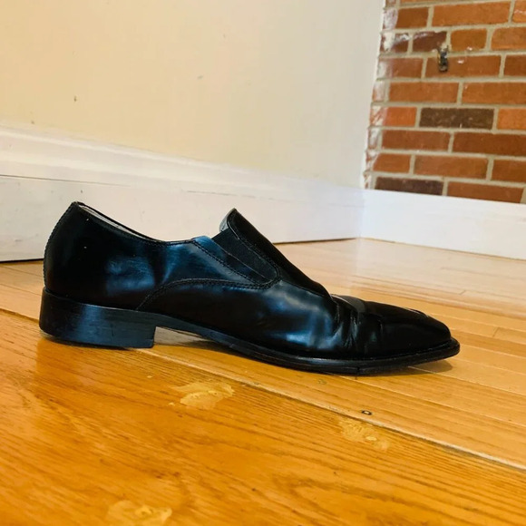 Kenneth Cole New York Mens 7.5 M Leath Slip-On Loafer Dress Shoes Black main image 5